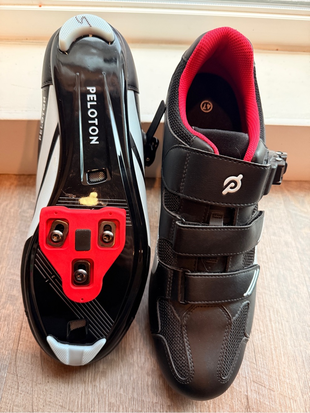 Peloton Men's Black Cycling Shoes 47 (US 13) with Clips - Picture 2 of 6